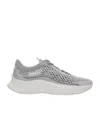 Valentino True Actress Mesh Sneakers In Gray