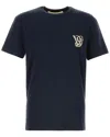 Valentino Garavani Logo-embroidered Cotton T-shirt In Blue