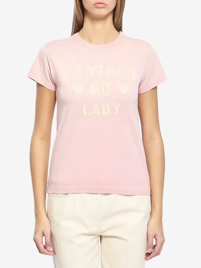 Valentino Panther Lady Tshirt In Pink
