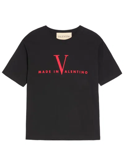 Valentino T-shirt Jersey In Black