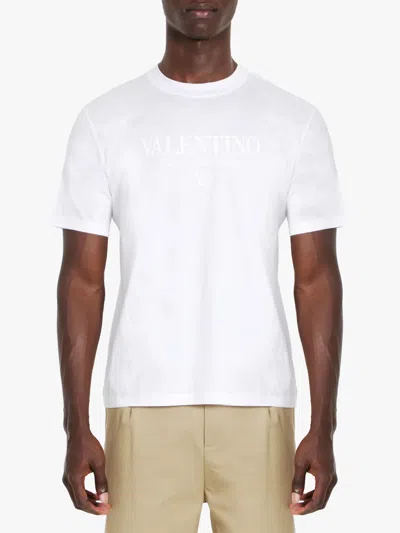 Valentino Tshirt With  Print In White