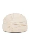 Valentino Gabardine Turban Hat In Latte & Oro