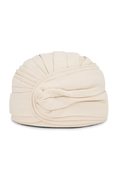 Valentino Garavani Gabardine Turban Hat In White