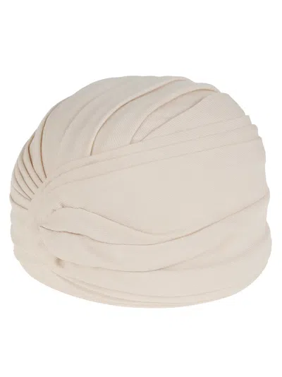 Valentino Garavani Turbante Rigido In Cxh Latte Oro