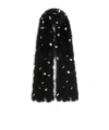 Valentino Feather-embellished Scarf In Black/white