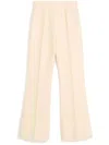 Valentino Turn-up Hem Trousers In Neutrals