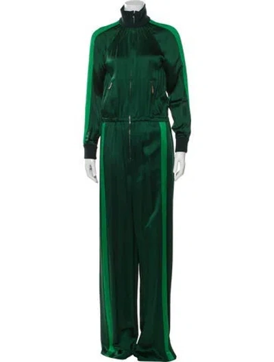 Pre-owned Valentino Turtleneck Jumpsuit In Green