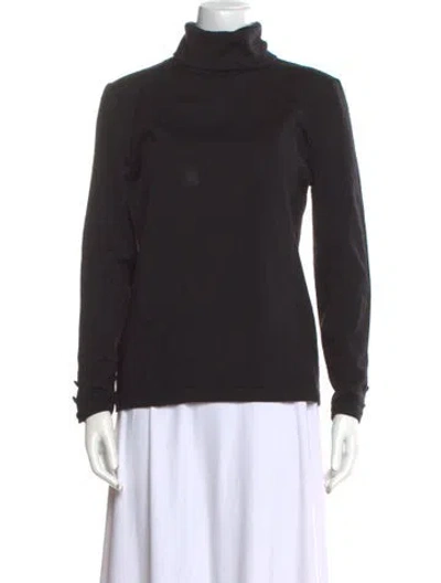 Pre-owned Valentino Turtleneck Sweater In Black