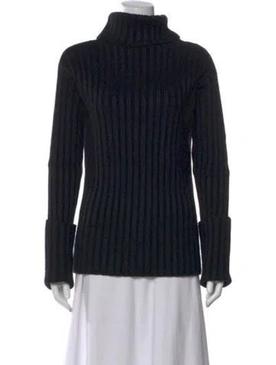 Pre-owned Valentino Turtleneck Sweater In Black