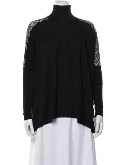 Pre-owned Valentino Turtleneck Sweater In Black