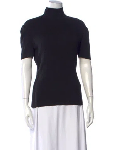 Pre-owned Valentino Turtleneck Sweater In Black