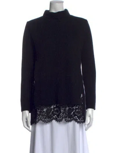 Pre-owned Valentino Turtleneck Sweater In Blue