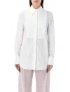 Valentino Panelled-design Cotton Shirt In Bianco_ottico