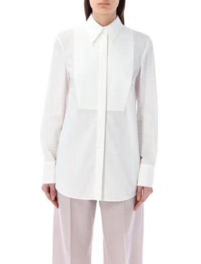 Valentino Panelled-design Cotton Shirt In White