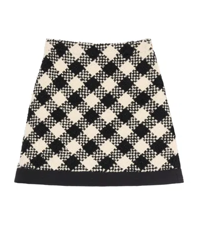 Valentino Tweed A-line Mini Skirt In Multi