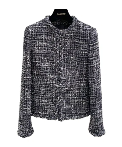 VALENTINO VALENTINO CREWNECK TWEED JACKET