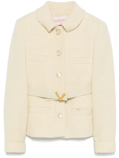 Valentino Tweed Jacket In Neutrals