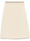 Valentino Tweed High Waist Skirt In Neutrals