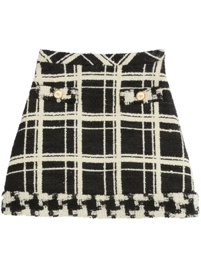 VALENTINO CHECKED TWEED SKIRT