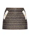 Valentino Tweed Mini Skirt In Black