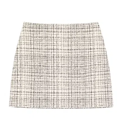 Valentino Tweed Mini Skirt In Neutral