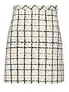 Valentino Garavani Check Sequin Tweed Miniskirt