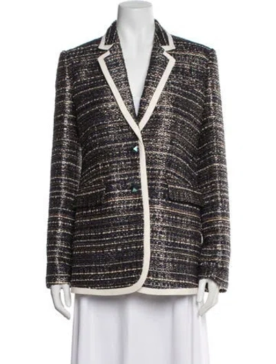 Pre-owned Valentino Tweed Pattern Blazer W/ Tags In Multi