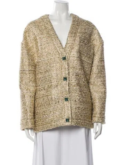 Pre-owned Valentino Tweed Printed Evening Jacket