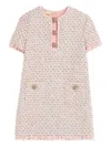 Valentino Tweed Short Dress In Pink