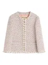 Valentino Tweed Short Jacket In Multi