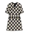 Valentino Vgold Checked Tweed Minidress In Multi