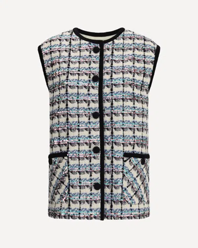 VALENTINO TWEED VEST WITH SEQUINS