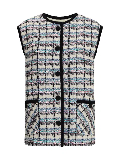 VALENTINO TWEED VEST WITH SEQUINS