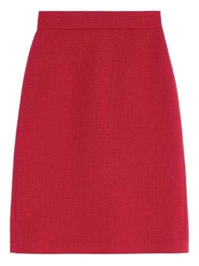 VALENTINO TWEED ZIP-FASTENING SKIRT