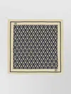 Valentino Twill Silk Scarf Bordered Edge In Multi