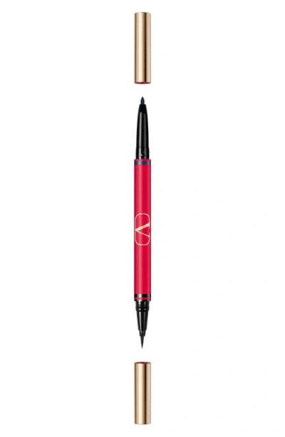 Valentino Twin Liner Gel & Liquid Eyeliner In 03 Black/blue