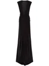 Valentino Sleeveless Velvet Dress In Black