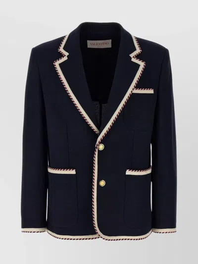 VALENTINO TWISTED BLAZER WITH TRIM AND POCKETS