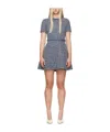 Valentino Blue Twisted Minidress In Gray