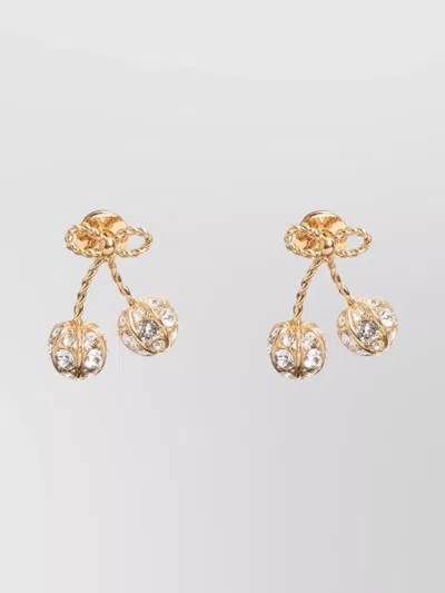 VALENTINO GARAVANI TWISTED ROPE DROP EARRINGS FEATURING GEMSTONES