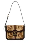 Valentino Two-tone Calf Hair And Leather 9to5 Shoulder Bag In Beigetestadimorooakbrown