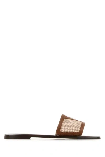 VALENTINO GARAVANI TWO-TONE CANVAS VIVA SUPERSTAR SLIPPERS