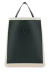 Valentino Two-tone Canvas Vlogo Signature Shopping Bag