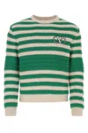 Valentino Two-tone Cotton Sweater In Uzf