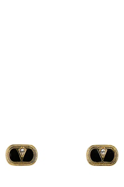 ピアス VALENTINO TWO-TONE ENAMEL AND L VLOGO EARRINGS Valentino Garavani Two-tone Enamel And Metal Vlogo Earrings