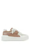 VALENTINO GARAVANI TWO-TONE LEATHER ONE STUD XL SNEAKERS