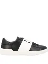 Valentino Open Low-top Sneakers Rubber Sole In Black