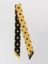 Valentino Yellow Bandeau Polka Dot Print Bandana Scarf In Yellow