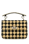 Valentino Women's Two-tone Raffia Medium Rockstud Spike Handbag | 6w2b0122qun Color Ex9