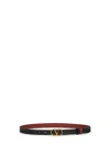 Valentino Garavani Vlogo Signature Reversible Shiny Calfskin Belt - 20mm / 1.2 In. Woman Black/deep In Black